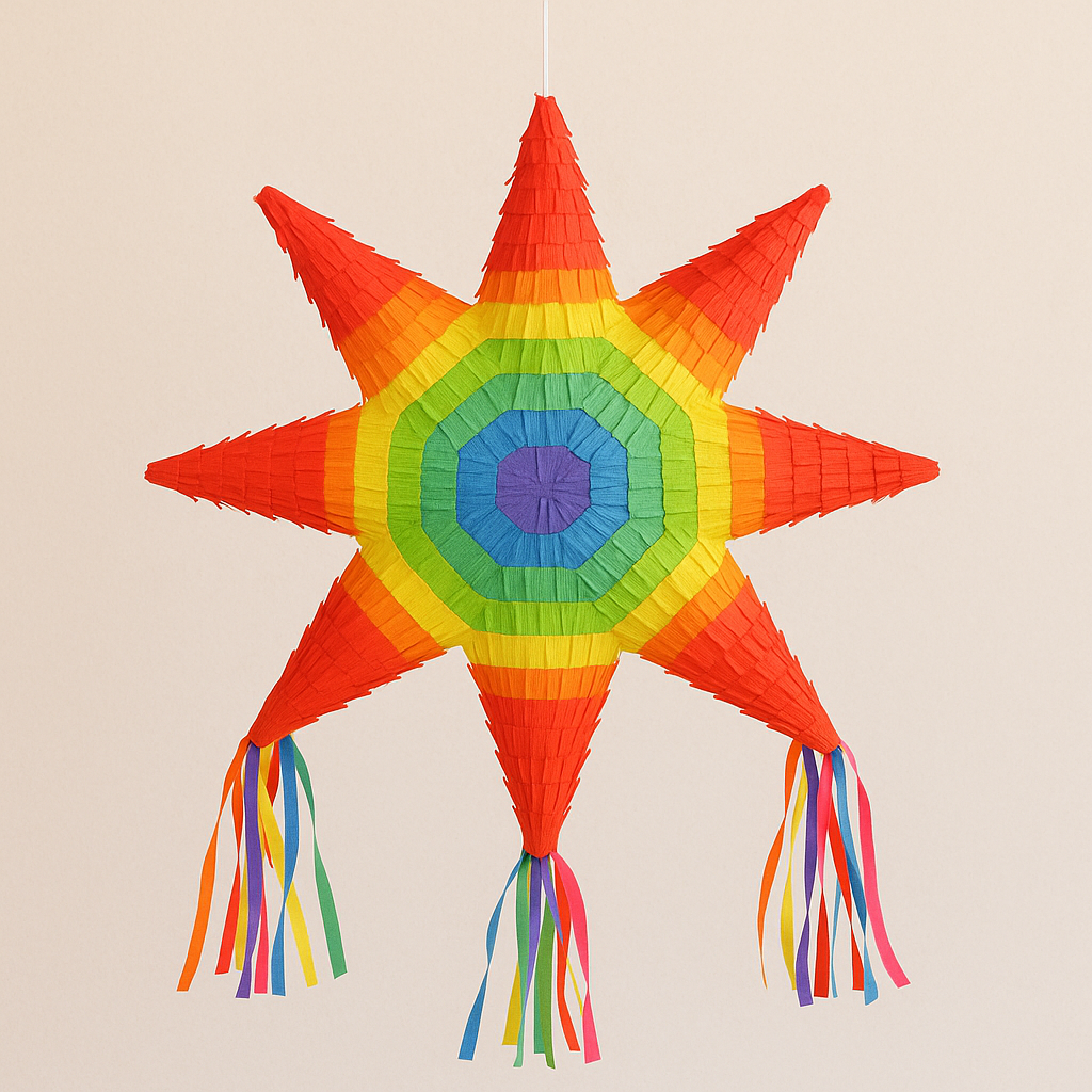 piñata estrella - diseño brillante y temático