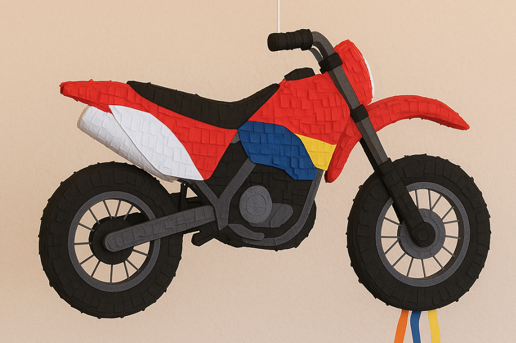 piñata de moto - diversión de 2 ruedas